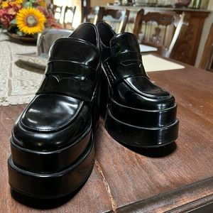 Black Platform loafers